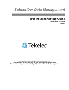 TPD Troubleshooting Guide