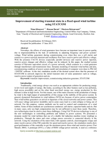 Improvement of starting transient state in a fixed speed wind turbine