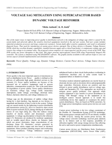 voltage sag mitigation using supercapacitor based