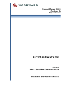 Servlink and EGCP-2 HMI