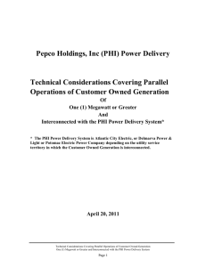 Pepco Holdings, Inc (PHI) Power Delivery Technical