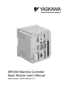 MP2300 Machine Controller Basic Module User`s Manual
