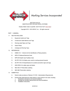 Identification for Electrical Systems