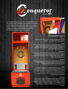 Conqueror Specs - Longhorn Locker Company