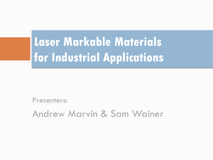 Laser Markable Materials for Industrial Applications