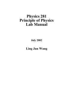 Physics 2310 Lab Manual