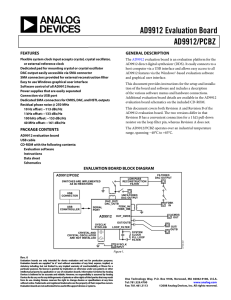 AD9912/PCBZ AD9912 Evaluation Board Data Sheet