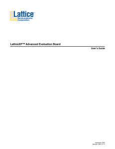 LatticeXP Advanced Evaluation Board User Manual