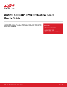 UG123: SiOCXO1-EVB Evaluation Board User`s Guide