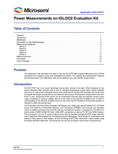 Power Measurements on IGLOO2 Evaluation Kit