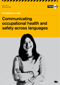 Communicating occupational health and safety