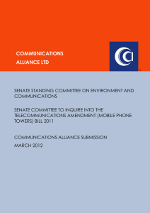 Mar 2012 Senate Inquiry - Mobile Phone Towers Bill