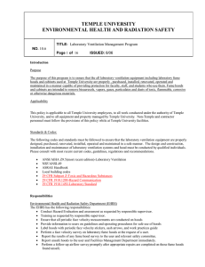 Laboratory Ventilation Management Program