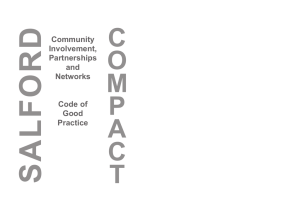Community Involvement, Partnerships and Networks Code of Good