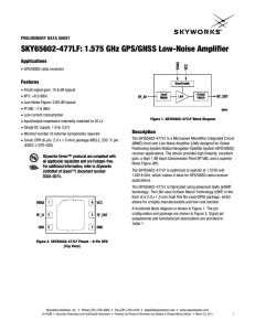 SKY65602-477LF 1.575 GHz GPS/GNSS Low-Noise