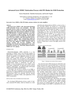 Advanced GaAs MMIC Fabrication Process with PIN