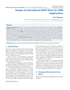 Design of a Broadband HEMT Mixer for UWB Applications