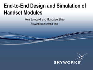 End-to-End Design and Simulation of Handset Modules