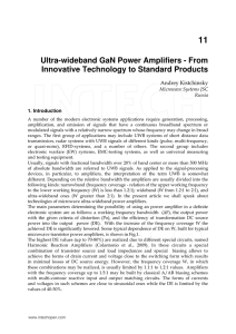 Ultra-wideband GaN Power Amplifiers - From Innovative