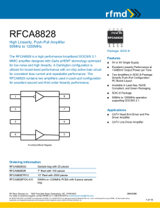 RFCA8828 Data Sheet