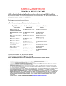 electrical engineering program requirements