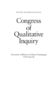 Abstracts - International Congress of Qualitative Inquiry