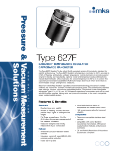 627F Baratron® Capacitance Manometer