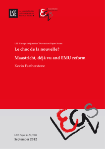 Le choc de la nouvelle? Maastricht, déjà vu and EMU reform