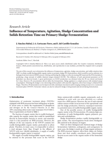 Influence of Temperature, Agitation, Sludge Concentration and