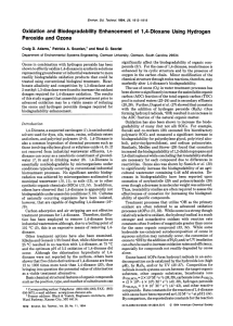 Oxidation and Biodegradability Enhancement of