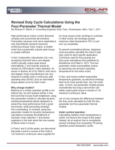 Revised Duty Cycle Calculations Using the Four-Parameter