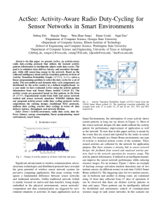 ActSee: Activity-Aware Radio Duty-Cycling for Sensor Networks in
