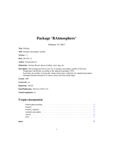 Package `RAtmosphere`