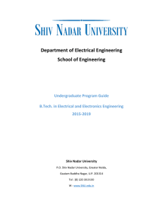 Department of Electrical Engineering School of Engineering