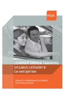 Learner Driver Training Syllabus