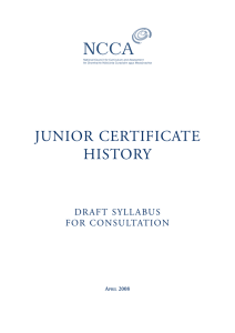 Junior certificate History