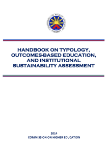 CHED handbook on Typology, Outcomes