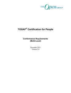 Conformance Requirements - TOGAF® 9 Certification