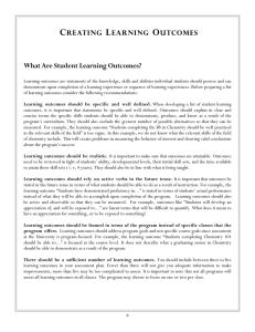 Creating Learning Outcomes