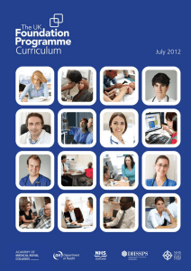 FP Curriculum 2012 - The Foundation Programme