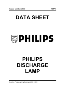 data sheet philips discharge lamp