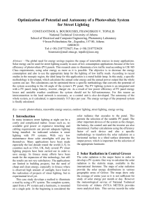 Optimization of Potential and Autonomy of a Photovoltaic System for