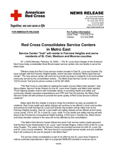 Red Cross Consolidates Service Centers in Metro East NEWS