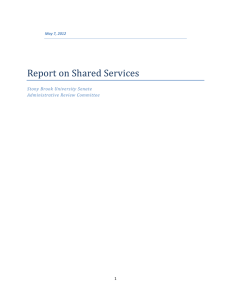 Report on Shared Services