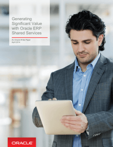 Generating Significant Value with Oracle ERP Shared Services