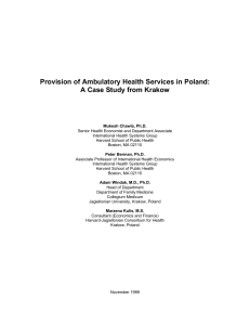 Provision of Ambulatory Health Services in Poland