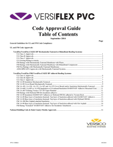 VersiFlex Code Approval Guide