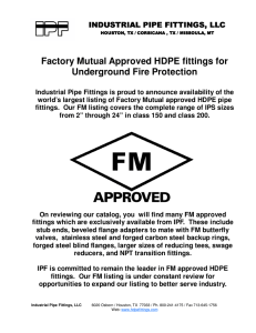 Factory Mutual Approved HDPE fittings for - Vari