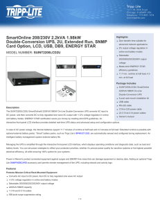 SmartOnline 208/230V 2.2kVA 1.98kW Double