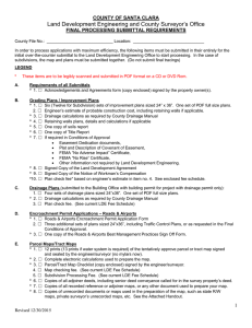 Final Processing Submittal Requirements